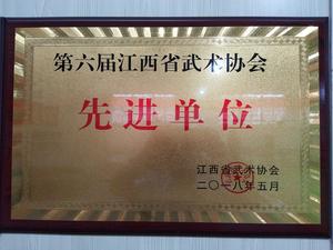 2018年被江西省武术协会评为先进单位